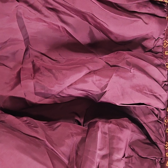 Vintage Christian Dior Women's Burgundy Pattered Padded Cropped Jacket Size 6 - Picture 10 of 11